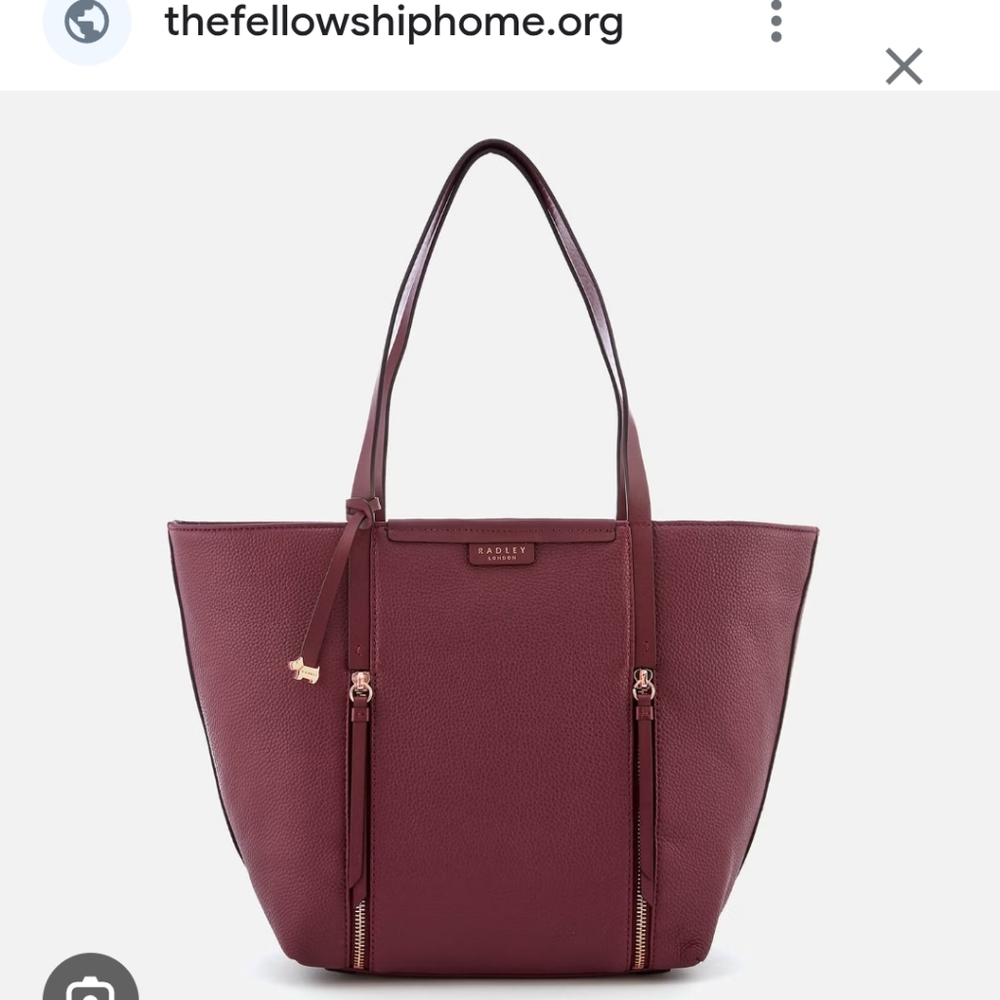 Hilary Radley Deep Red Tote Bag